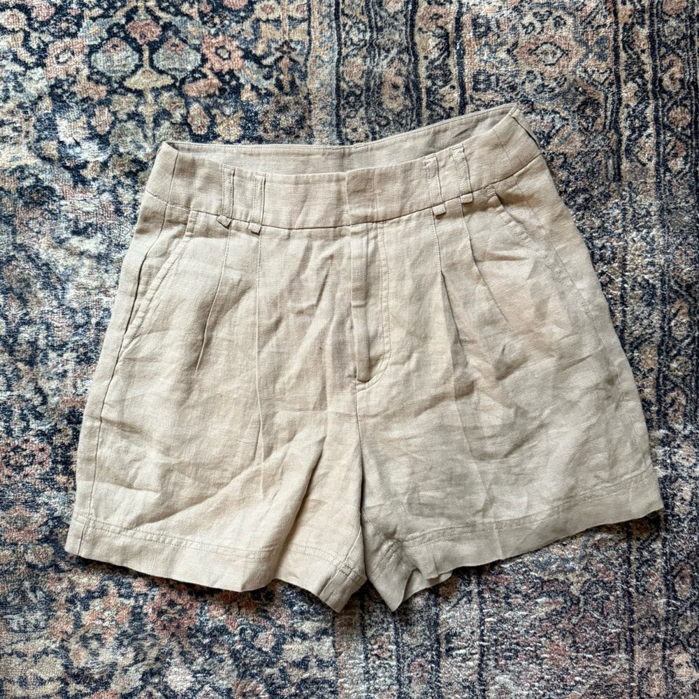 Free People Linen Trouser Shorts